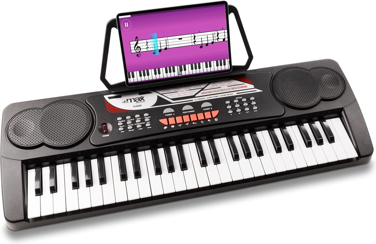 Keyboard piano - MAX KB8 Keyboard met 49 toetsen - draagbaar - Perfect om  keyboard te... | bol.com