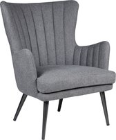 Alora Stoel Charlie Donkergrijs - Stof - relaxstoel - fauteuil - eetkamerstoel
