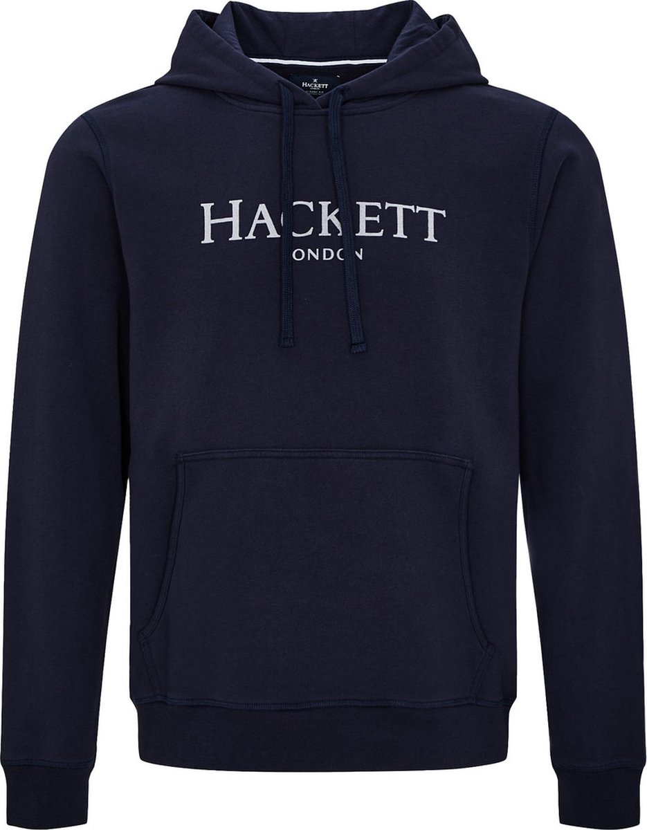 Hackett - Hoodie Logo Donkerblauw - XL - Slim-fit
