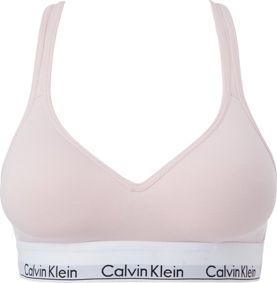 Calvin Klein dames Modern Cotton bralette top - met voorgevormde cups - licht roze - Maat: M