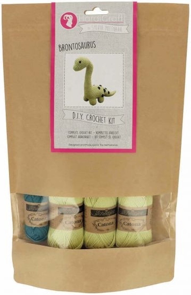 Hardicraft Brontosaurus Haakpakket - Haken - DIY - Voor Volwassenen - Knuffels - Haakpakketten — afbeelding 8