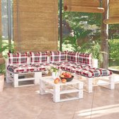 Decoways - 6-delige Loungeset met kussens pallet grenenhout