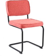 Gemeleerd Ribstoel - Eetkamerstoel Neskaupstaour Z, Rood