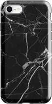 Backcover Marmerlook Hoesje iPhone 8 Zwart - Telefoonhoesje - Smartphonehoesje - Zonder Screen Protector