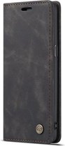 CaseMe Bookcase Pasjeshouder Hoesje Samsung S8 Zwart - Telefoonhoesje - Smartphonehoesje - Zonder Screen Protector