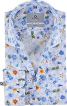 Suitable - Prestige CAW Overhemd Bloemen - 42 - Heren - Slim-fit