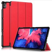 Lenovo Tab P11 hoes - Lenovo Tab P11 bookcase Rood - Trifold tablethoes smart cover - hoes lenovo tab P11 - Ntech