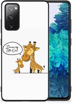 Smartphone Hoesje Geschikt voor Samsung Galaxy S20 FE Trendy Telefoonhoesjes met Zwarte rand Giraffe