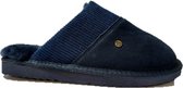 Warmbat Pantoffel Perth Suede/Ribcord PRT4239 Blauw