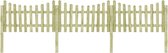 Decoways - Tuinhek met 4 palen 510x100 cm geïmpregneerd grenenhout