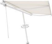 Decoways - Luifel vrijstaand automatisch 400x300 cm crèmekleurig