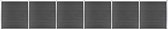 Decoways - Schuttingpanelenset 1045x186 cm HKC zwart
