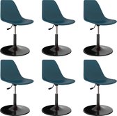 Decoways - Eetkamerstoelen draaibaar 6 stuks PP turquoise