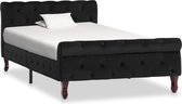 Decoways - Bedframe fluweel zwart 100x200 cm