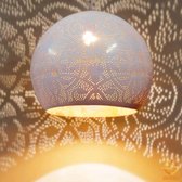 Oosterse hanglamp open onderkant - wit/goud