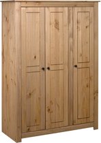 Decoways - Kledingkast 3 deuren Panama Range 118x50x171,5 cm grenenhout