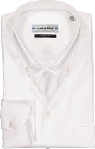 Ledub modern fit overhemd - wit twill - Strijkvriendelijk - Boordmaat: 48