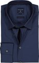 Profuomo super slim fit overhemd - stretch poplin - navy blauw - Strijkvriendelijk - Boordmaat: 41