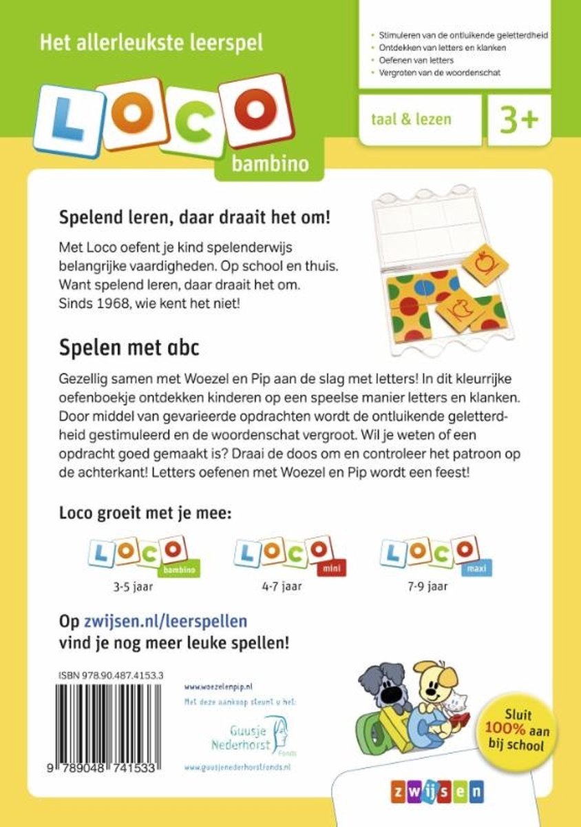 Loco Bambino - Boekje - Woezel en Pip - Spelen met abc - 3-5 jaar — afbeelding 3