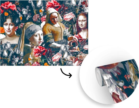 Papier Peint - Papiers Papier peint photo Art - Fleurs - Collage - Largeur 400 cm x Hauteur 300 cm