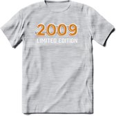 2009 Limited Edition Lines T-Shirt | Goud - Zilver | Grappig Verjaardag en Feest Cadeau Shirt | Dames - Heren - Unisex | Tshirt Kleding Kado | - Licht Grijs - Gemaleerd - L