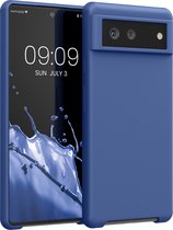 kwmobile telefoonhoesje voor Google Pixel 6 - Hoesje met siliconen coating - Smartphone case in korenbloemenblauw