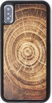 Apple iPhone X/10 Hoesje - Reveal - Wooden Serie - Hout Backcover - Tree Ring - Hoesje Geschikt Voor Apple iPhone X/10