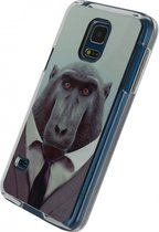 Xccess Metal Cover Samsung Galaxy S5 mini Funny Chimpanzee