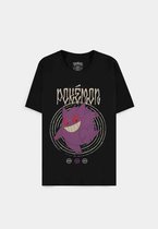 Pokémon Heren Tshirt -2XL- Gengar Rock Zwart