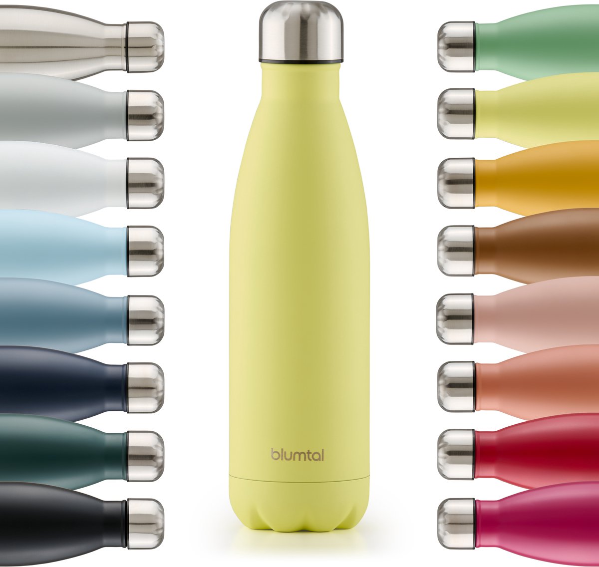 Blumtal Thermosfles - Met dubbele wand - Thermosbeker Koffie, Thee en Koele dranken - Travel Mug - 500ml - New Yellow - Geel