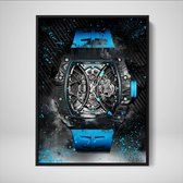 DEVICI Ingelijste Motiverende Wanddecoratie - Muurdecoratie - Richard Mille RM 53-01 Tourbillon Pablo Mac Donough - Ingelijste Canvas Wall Art Ingelijste Wanddecoratie Kantoor Ingelijste Kuns