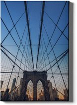 Walljar - New York - Brooklyn Bridge III - Muurdecoratie - Poster