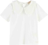 Scotch & Soda T-shirt meisje wit maat 128