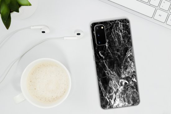 Telefoonhoesje Geschikt voor Samsung Galaxy S20 hoesje - Marmer print - Steen - Luxe - Siliconen Telefoonhoesje Telefoonhoesje