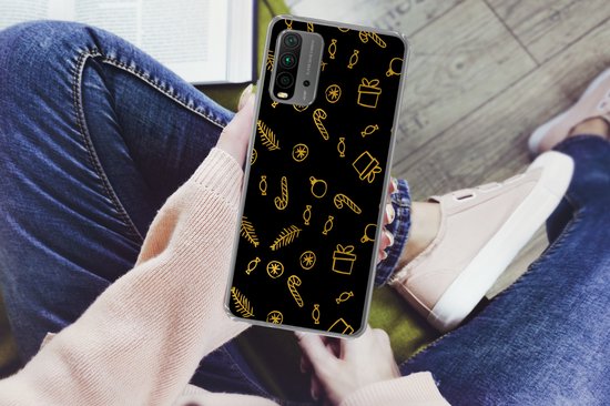 Coque de téléphone compatible avec Xiaomi compatible avec Redmi 9T - Noël - Cadeau - Snoep - Coque de téléphone en Siliconen Coque de téléphone
