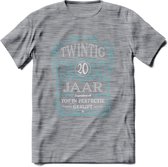 20 Jaar Legendarisch Gerijpt T-Shirt | Lichtblauw - Grijs | Grappig Verjaardag en Feest Cadeau Shirt | Dames - Heren - Unisex | Tshirt Kleding Kado | - Donker Grijs - Gemaleerd - S