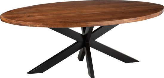 Eettafel | hout | bruin | 210x110x (h)81 cm
