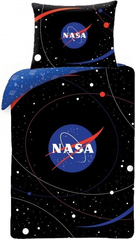 NASA Dekbedovertrek Spacemap - Eenpersoons - 140 x 200 cm - Katoen