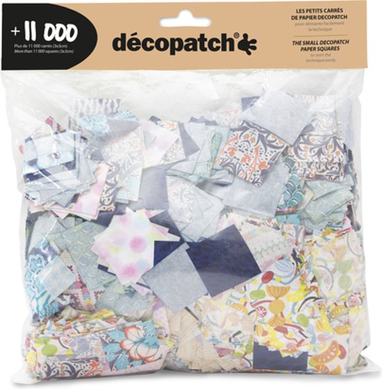 barrière passend Onbevredigend Decopatch papier Maxi pack 11 000 vierkantjes 3x3 cm | bol.com