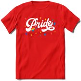 Pride T-Shirt | Grappig LHBTIQ+ / LGBTQ / Gay / Homo / Lesbi Cadeau Shirt | Dames - Heren - Unisex | Tshirt Kleding Kado | - Rood - S