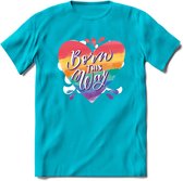 Born This Way | Pride T-Shirt | Grappig LHBTIQ+ / LGBTQ / Gay / Homo / Lesbi Cadeau Shirt | Dames - Heren - Unisex | Tshirt Kleding Kado | - Blauw - S
