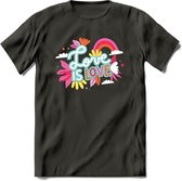 Love is Love | Pride T-Shirt | Grappig LHBTIQ+ / LGBTQ / Gay / Homo / Lesbi Cadeau Shirt | Dames - Heren - Unisex | Tshirt Kleding Kado | - Donker Grijs - XL