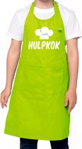 Hulpkok keukenschort groen voor jongens en meisjes - Keukenschort kinderen/ kinder schort