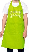 Little star in the kitchen keukenschort groen voor jongens en meisjes  - Keukenschort kinderen/ kinder schort