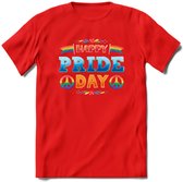 Pride Day | Pride T-Shirt | Grappig LHBTIQ+ / LGBTQ / Gay / Homo / Lesbi Cadeau Shirt | Dames - Heren - Unisex | Tshirt Kleding Kado | - Rood - S