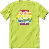 LGBT Power | Pride T-Shirt | Grappig LHBTIQ+ / LGBTQ / Gay / Homo / Lesbi Cadeau Shirt | Dames - Heren - Unisex | Tshirt Kleding Kado | - Groen - XXL