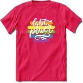 LGBT Power | Pride T-Shirt | Grappig LHBTIQ+ / LGBTQ / Gay / Homo / Lesbi Cadeau Shirt | Dames - Heren - Unisex | Tshirt Kleding Kado | - Roze - L