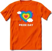 Pride Day | Pride T-Shirt | Grappig LHBTIQ+ / LGBTQ / Gay / Homo / Lesbi Cadeau Shirt | Dames - Heren - Unisex | Tshirt Kleding Kado | - Oranje - M