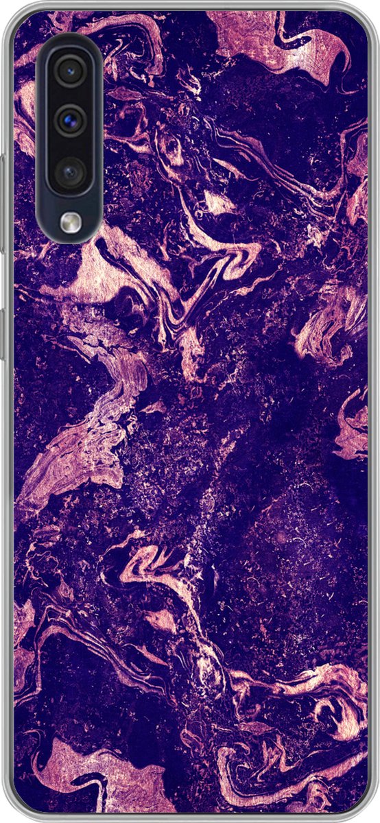 Telefoonhoesje Geschikt voor Samsung Galaxy A30s hoesje - Marmer print - Natuursteen - Mineralen - Siliconen Telefoonhoesje Telefoonhoesje