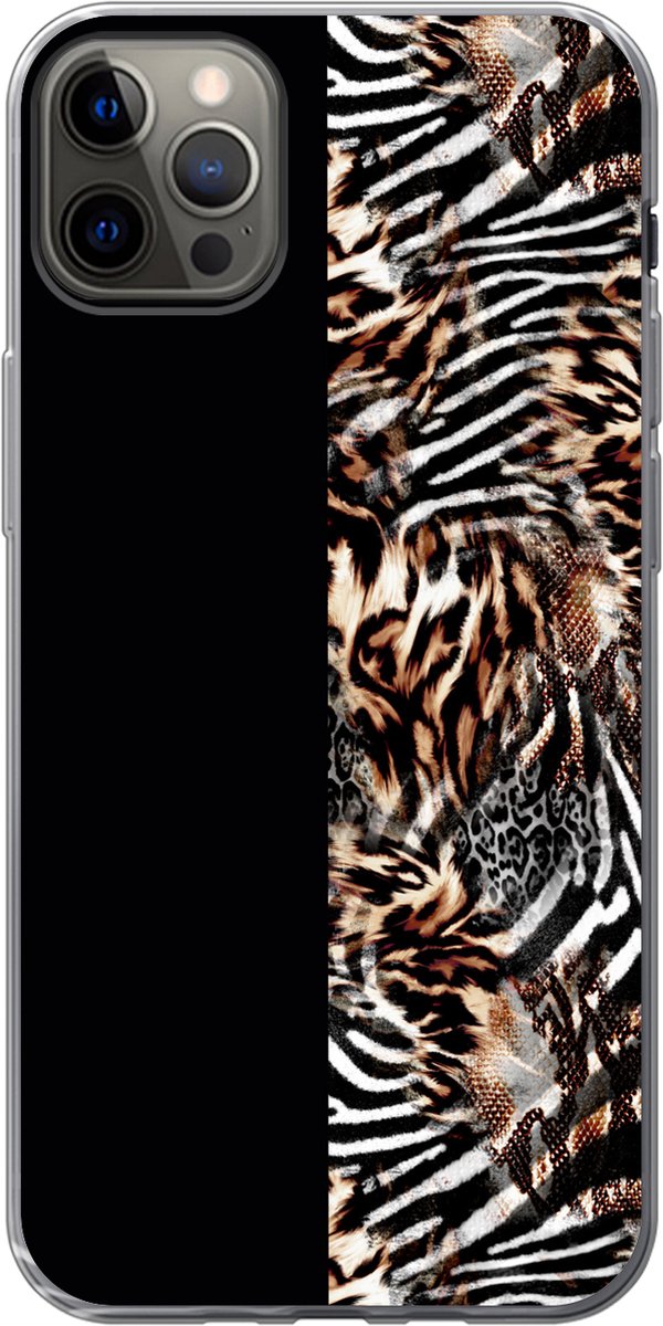 Telefoonhoesje Geschikt voor iPhone 13 Pro Max hoesje - Vacht - Design - Dieren - Siliconen Telefoonhoesje Telefoonhoesje